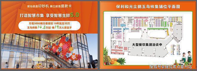 总价10几万杭州淘金铺：玉鸟柿集（地铁上盖）智慧生鲜市集欢迎您!(图1)